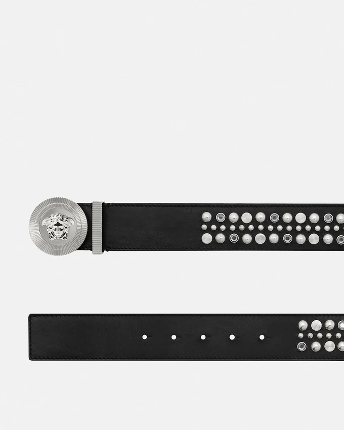 Medusa Biggie Embellished Belt 4 cm Medusa Biggie Embellished Belt 4 cm