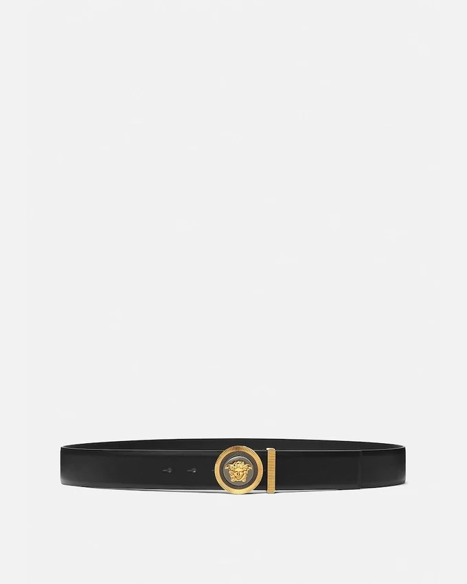 Medusa Biggie Leather Belt 4 cm Medusa Biggie Leather Belt 4 cm