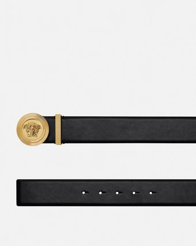 Medusa Biggie Leather Belt 4 cm Medusa Biggie Leather Belt 4 cm