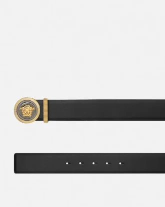 Medusa Biggie Leather Belt 4 cm