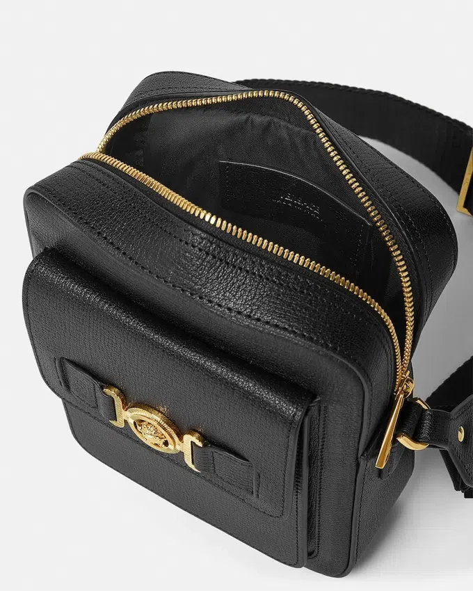 Medusa Biggie Leather Crossbody Bag Medusa Biggie Leather Crossbody Bag