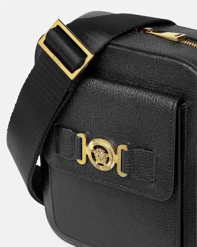 Medusa Biggie Leather Crossbody Bag Medusa Biggie Leather Crossbody Bag