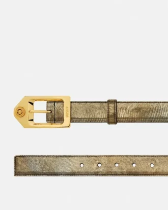 Medusa Biggie Lizard-Effect Belt 3 cm