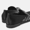 Medusa Embellished Satin Slippers Medusa Embellished Satin Slippers