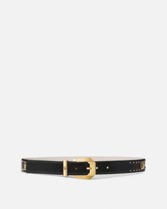 Medusa Heritage Embellished Leather Belt 3 cm Medusa Heritage Embellished Leather Belt 3 cm