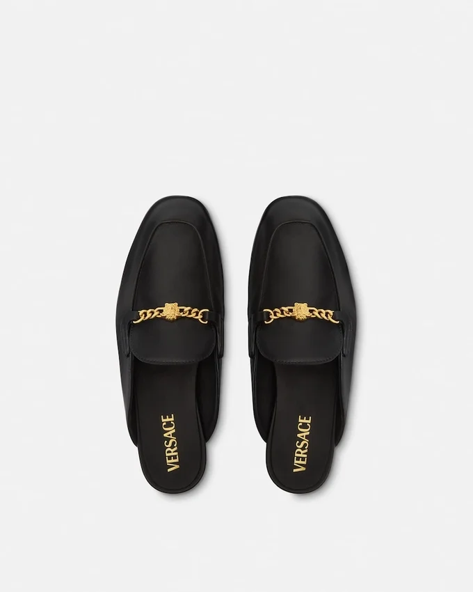 Medusa Leather Slippers Medusa Leather Slippers