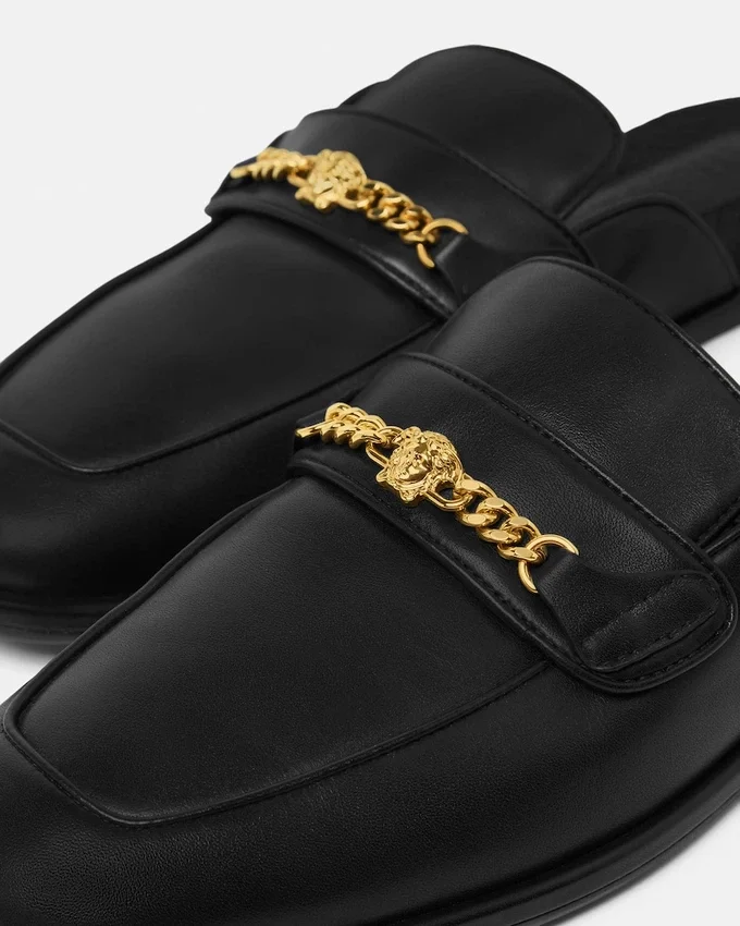 Medusa Leather Slippers Medusa Leather Slippers