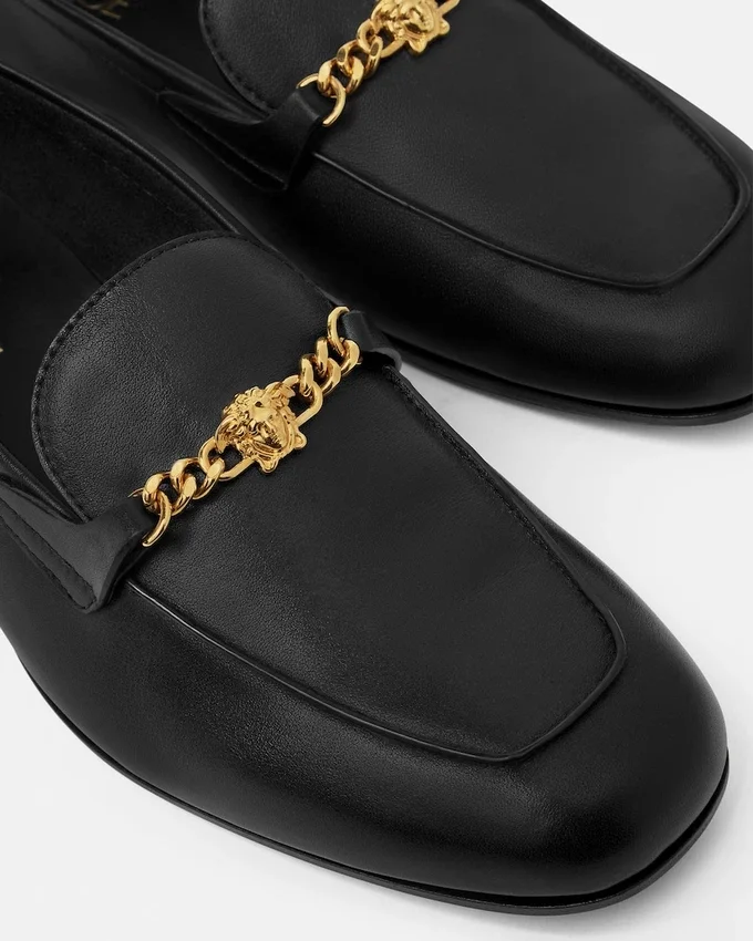 Medusa Leather Slippers Medusa Leather Slippers