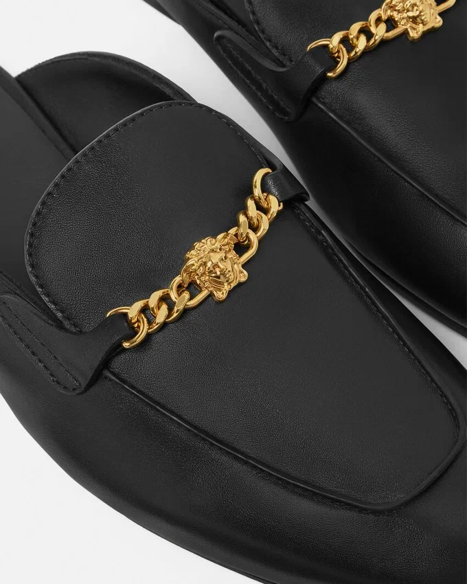 Medusa Leather Slippers Medusa Leather Slippers