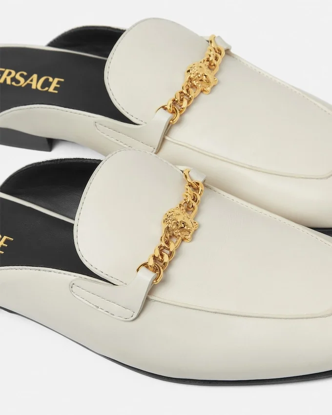 Medusa Leather Slippers Medusa Leather Slippers
