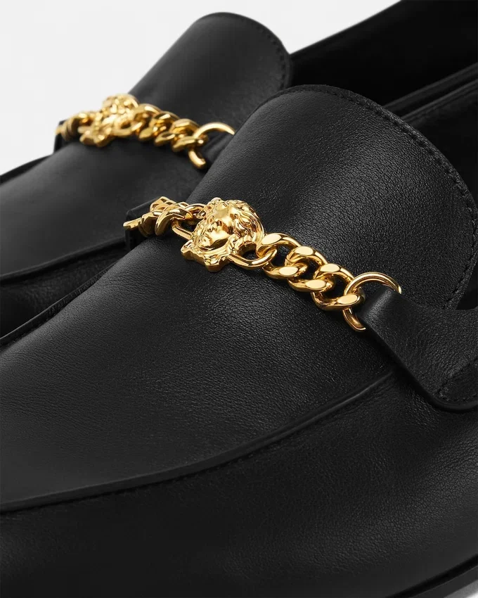 Medusa Leather Slippers Medusa Leather Slippers