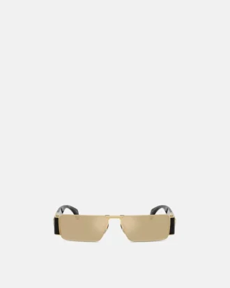 Medusa Plaque Rectangular Sunglasses