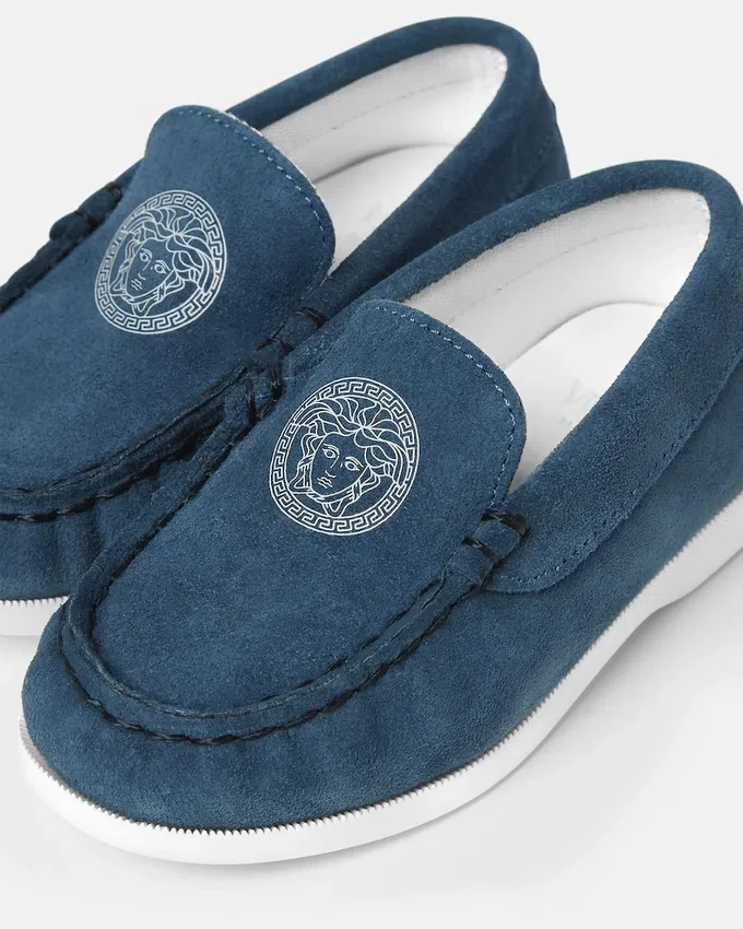Medusa Suede Kids Loafers Medusa Suede Kids Loafers