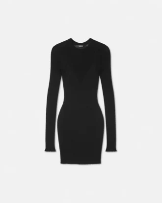 Merino Wool Fitted Knit Mini Dress