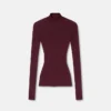 Merino Wool Fitted Ribbed Knit Top Merino Wool Fitted Ribbed Knit Top