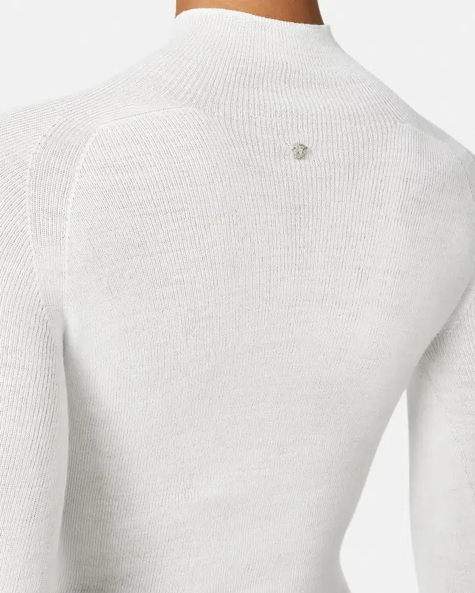Merino Wool Fitted Ribbed Knit Top Merino Wool Fitted Ribbed Knit Top