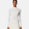 Merino Wool Fitted Ribbed Knit Top Merino Wool Fitted Ribbed Knit Top