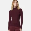 Merino Wool Fitted Ribbed Knit Top Merino Wool Fitted Ribbed Knit Top