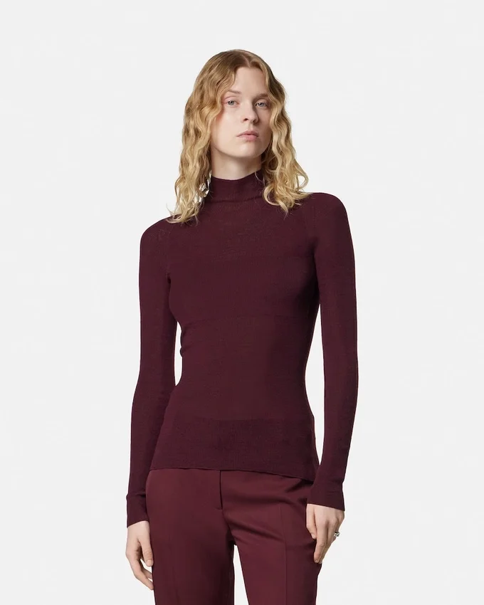 Merino Wool Fitted Ribbed Knit Top Merino Wool Fitted Ribbed Knit Top