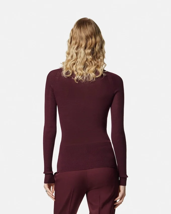 Merino Wool Fitted Ribbed Knit Top Merino Wool Fitted Ribbed Knit Top