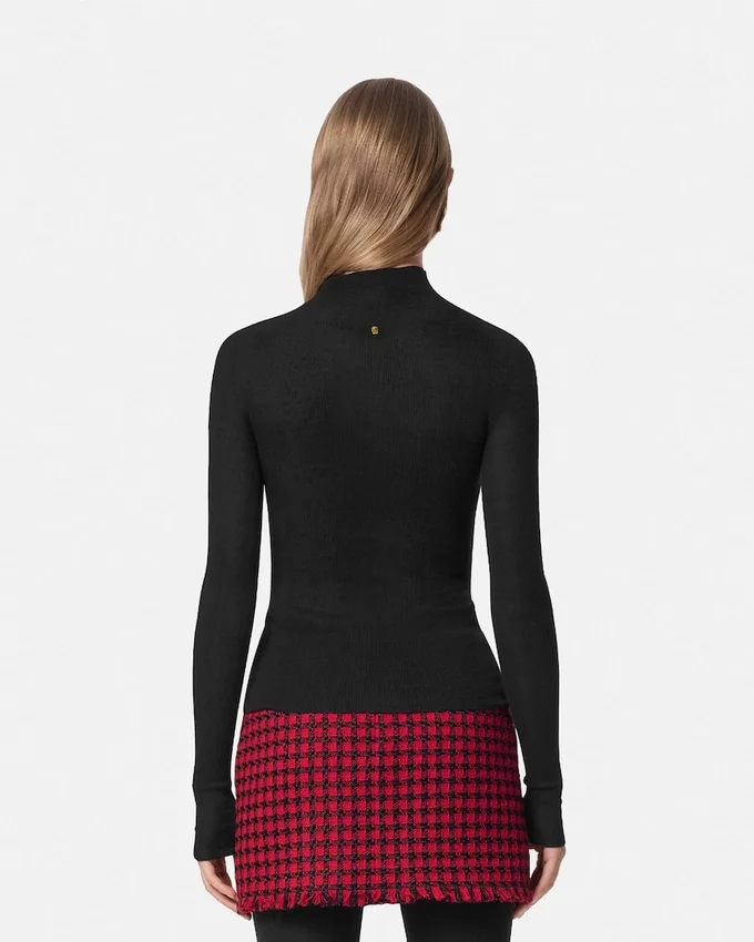 Merino Wool Fitted Ribbed Knit Top Merino Wool Fitted Ribbed Knit Top