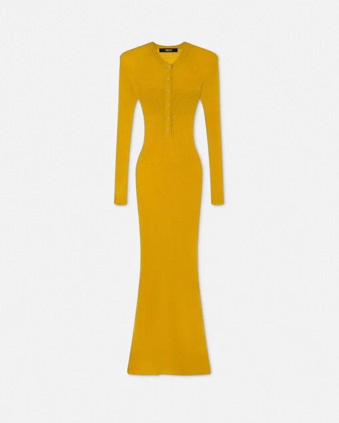 Merino Wool Ribbed Knit Maxi Dress Merino Wool Ribbed Knit Maxi Dress