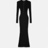 Merino Wool Ribbed Knit Maxi Dress Merino Wool Ribbed Knit Maxi Dress