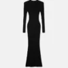 Merino Wool Ribbed Knit Maxi Dress Merino Wool Ribbed Knit Maxi Dress