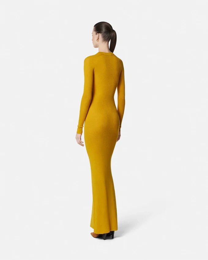 Merino Wool Ribbed Knit Maxi Dress Merino Wool Ribbed Knit Maxi Dress