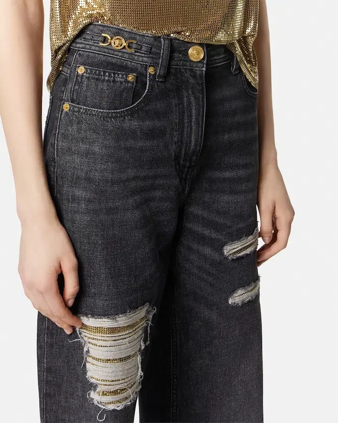 Metal Mesh Regular-Fit Jeans Metal Mesh Regular-Fit Jeans