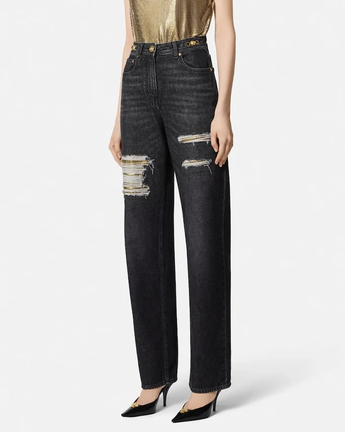 Metal Mesh Regular-Fit Jeans Metal Mesh Regular-Fit Jeans