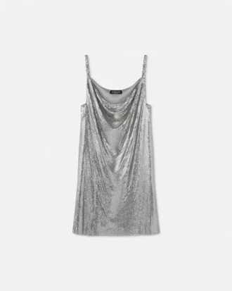 Metal Mesh Slip Mini Dress