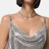 Metal Mesh Slip Mini Dress Metal Mesh Slip Mini Dress