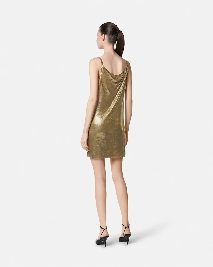 Metal Mesh Slip Mini Dress Metal Mesh Slip Mini Dress