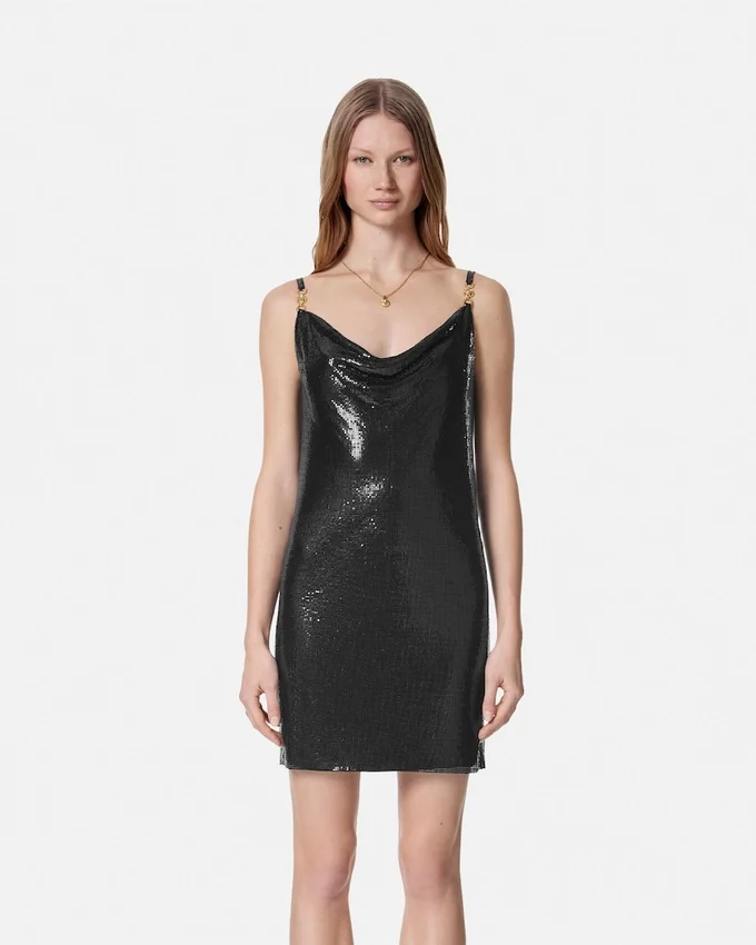 Metal Mesh Slip Mini Dress Metal Mesh Slip Mini Dress