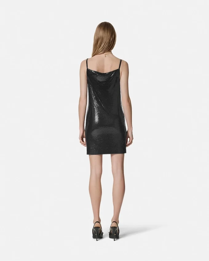 Metal Mesh Slip Mini Dress Metal Mesh Slip Mini Dress