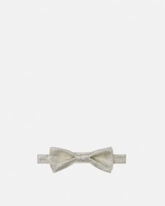 Metallic Viscose-Blend Bow Tie