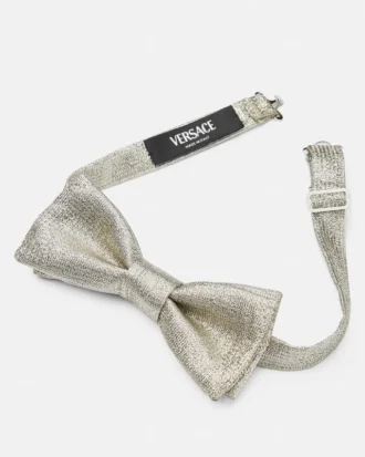 Metallic Viscose-Blend Bow Tie