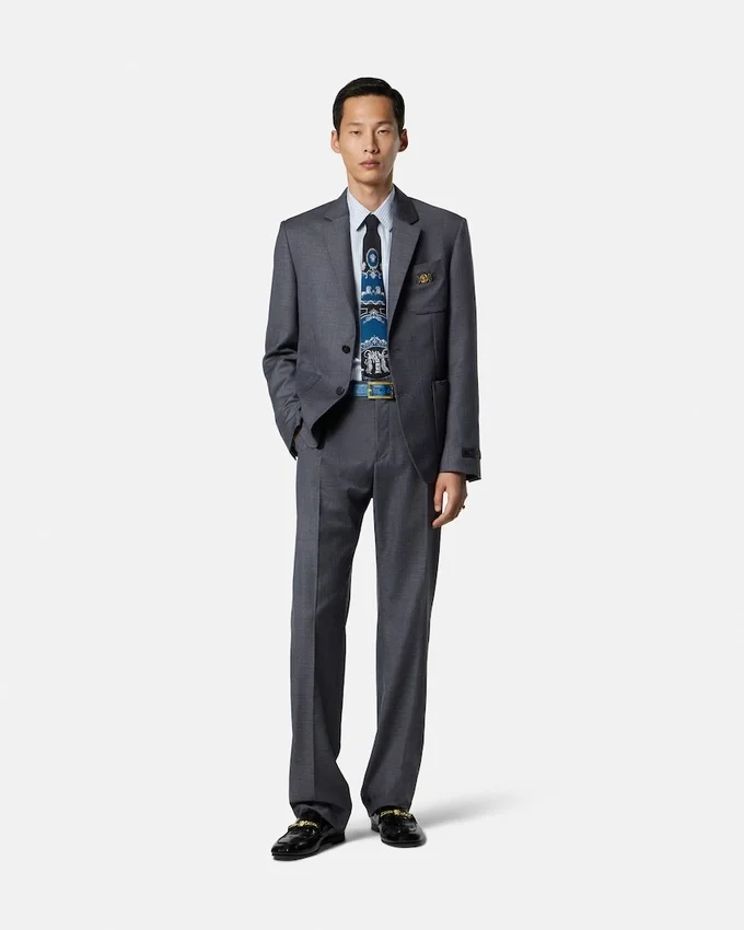 Micro-Checked Wool Blazer Micro-Checked Wool Blazer