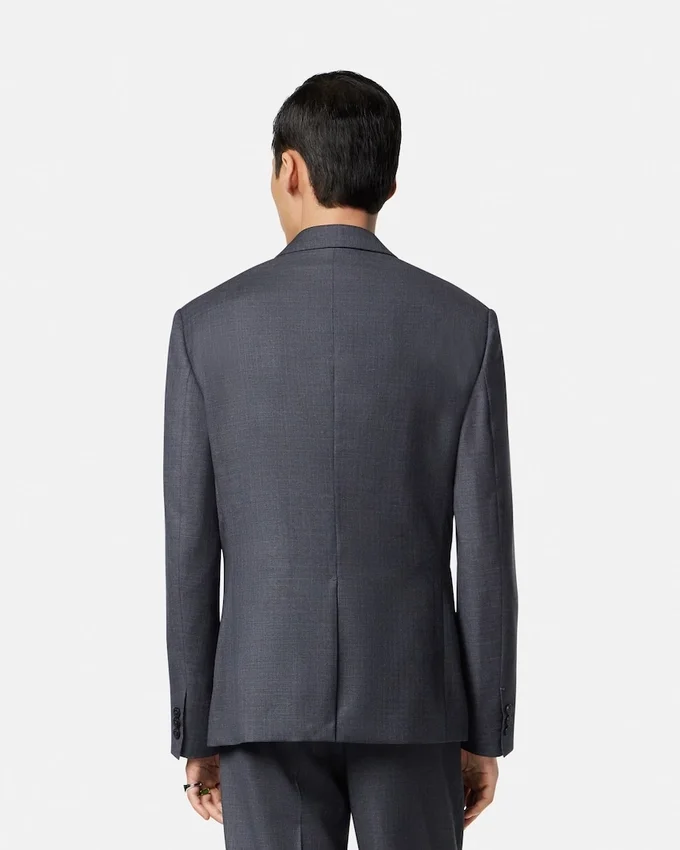 Micro-Checked Wool Blazer Micro-Checked Wool Blazer