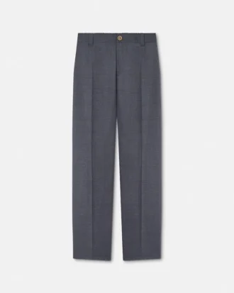 Micro-Checked Wool Jogger Pants