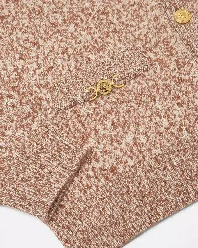 Mouliné Cashmere-Blend Knit Boxy Cardigan Mouliné Cashmere-Blend Knit Boxy Cardigan