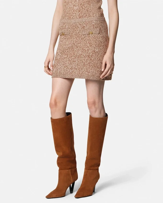 Mouliné Cashmere-Blend Knit Mini Skirt Mouliné Cashmere-Blend Knit Mini Skirt