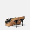 Opera Bow Leather Clogs 110 mm Opera Bow Leather Clogs 110 mm