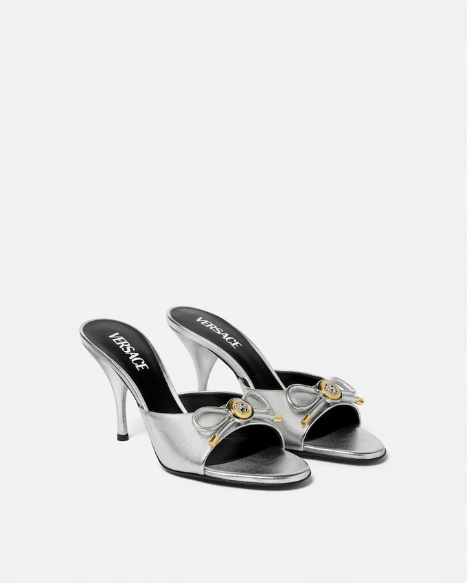 Opera Bow Metallic Mules 85mm Opera Bow Metallic Mules 85mm