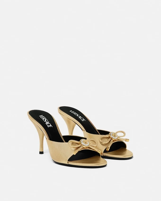 Opera Bow Metallic Mules 85mm Opera Bow Metallic Mules 85mm