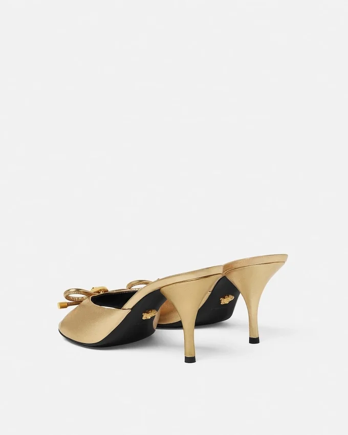 Opera Bow Metallic Mules 85mm Opera Bow Metallic Mules 85mm