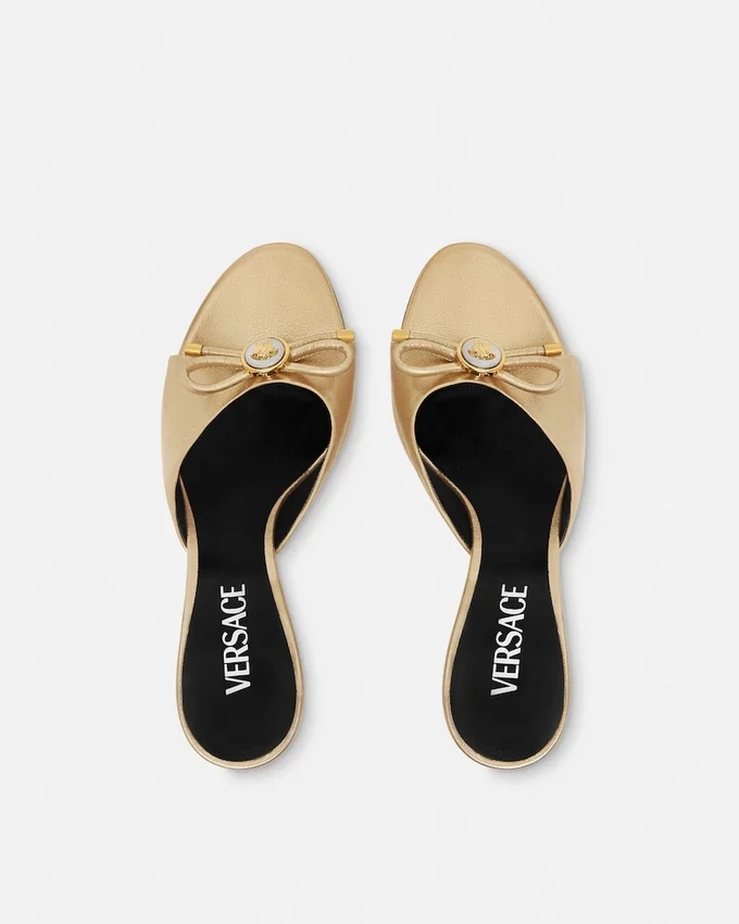 Opera Bow Metallic Mules 85mm Opera Bow Metallic Mules 85mm