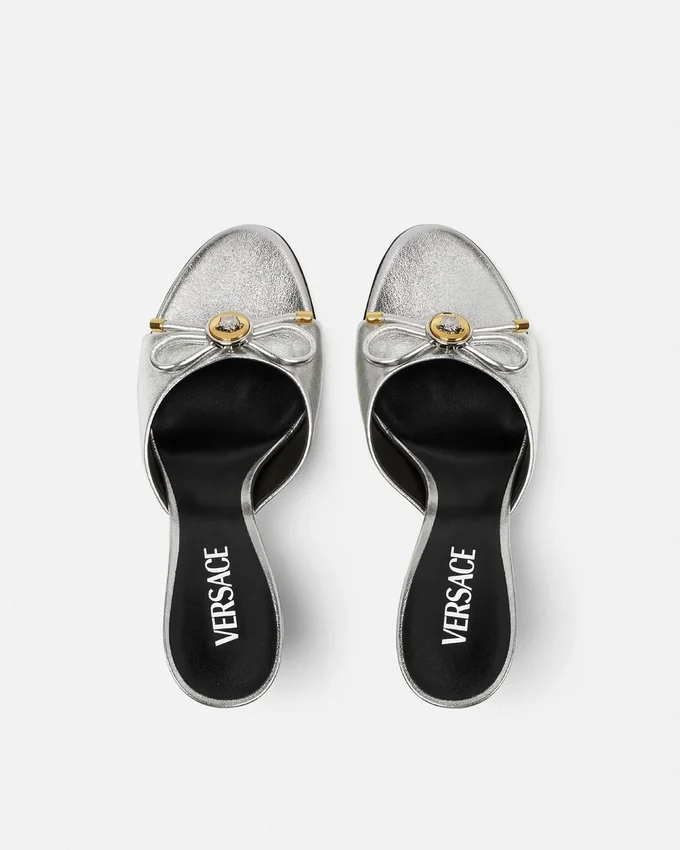 Opera Bow Metallic Mules 85mm Opera Bow Metallic Mules 85mm