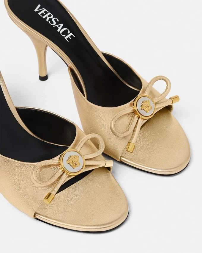 Opera Bow Metallic Mules 85mm Opera Bow Metallic Mules 85mm